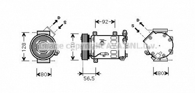 AVA QUALITY COOLING cnk242 -  Компрессор, кондиционер